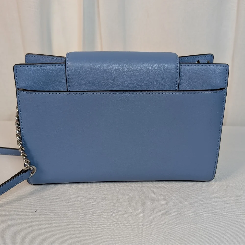 Michael Kors Mott French Blue Crossbody Large Clutch Purse EUC - Picture 3 of 14